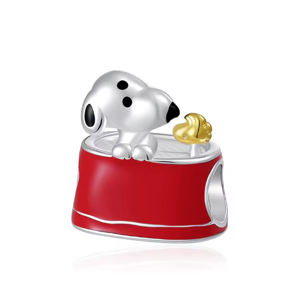 S925 Silver Charlies Scout Snoopys Dog Necklace Charm Bracelet Pendant Simulated