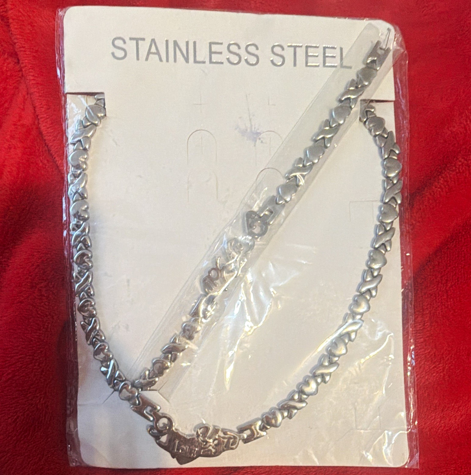 Stainless Steel Silver Link Chain Necklace with Lobster Clasp, No Stone