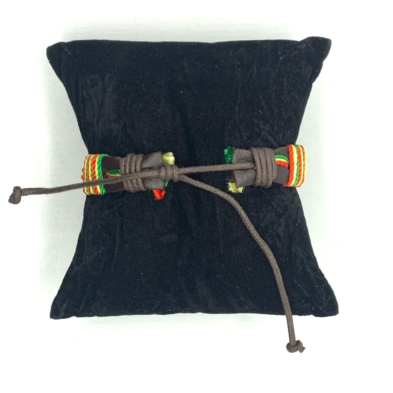 12pcs Rasta Hippie Cord Braided Leather Handmade Bracelets adjustable 7in-11in