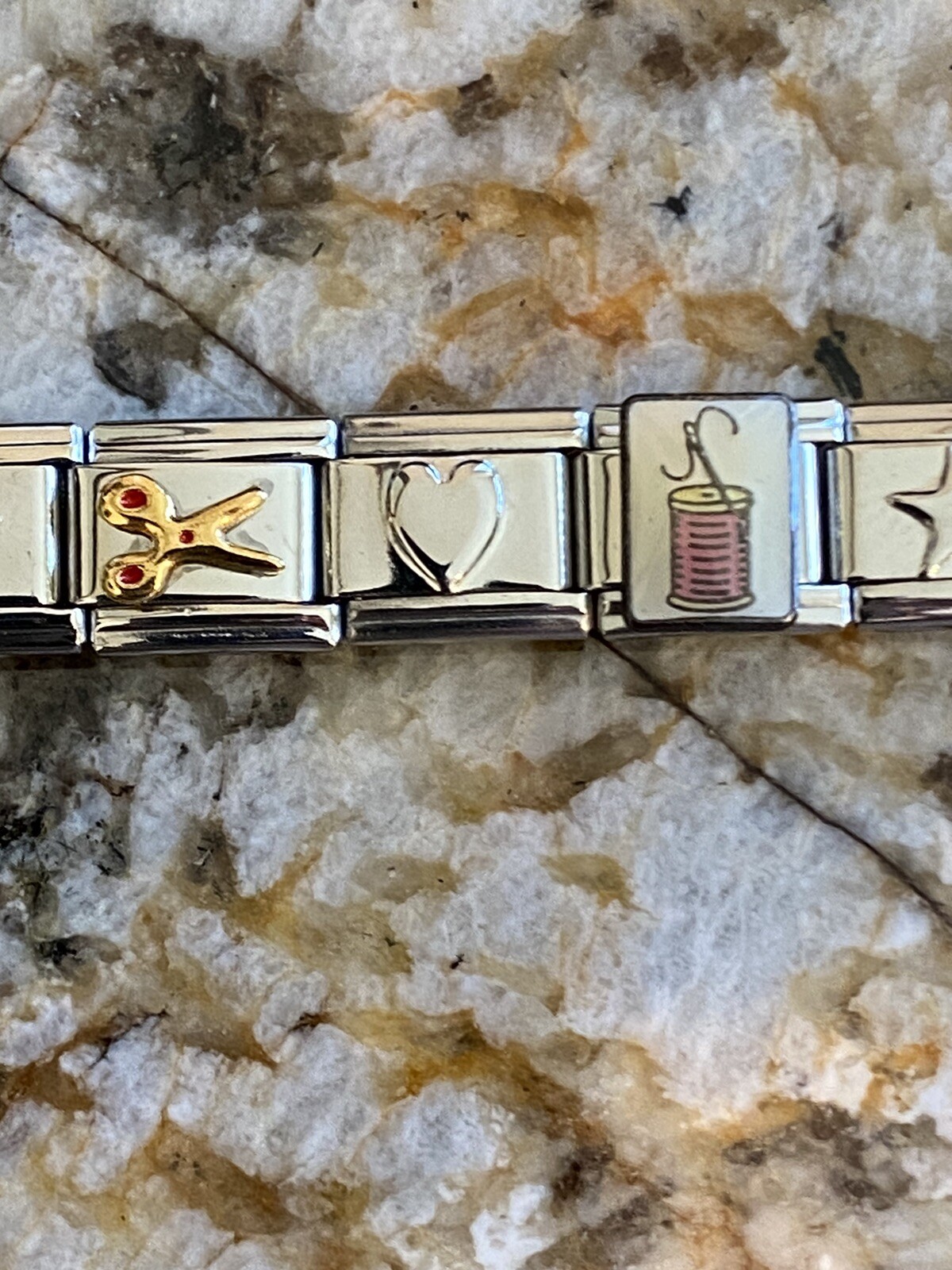 20 Charm 9mm ❤️ Sewing/ Scissors/ Thread Italian Charm Bracelet New