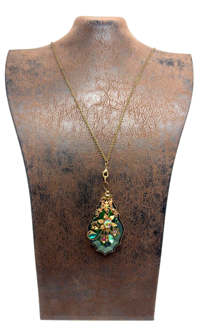 Lovely Michal Negrin Necklace With Colorful Crystals #117#