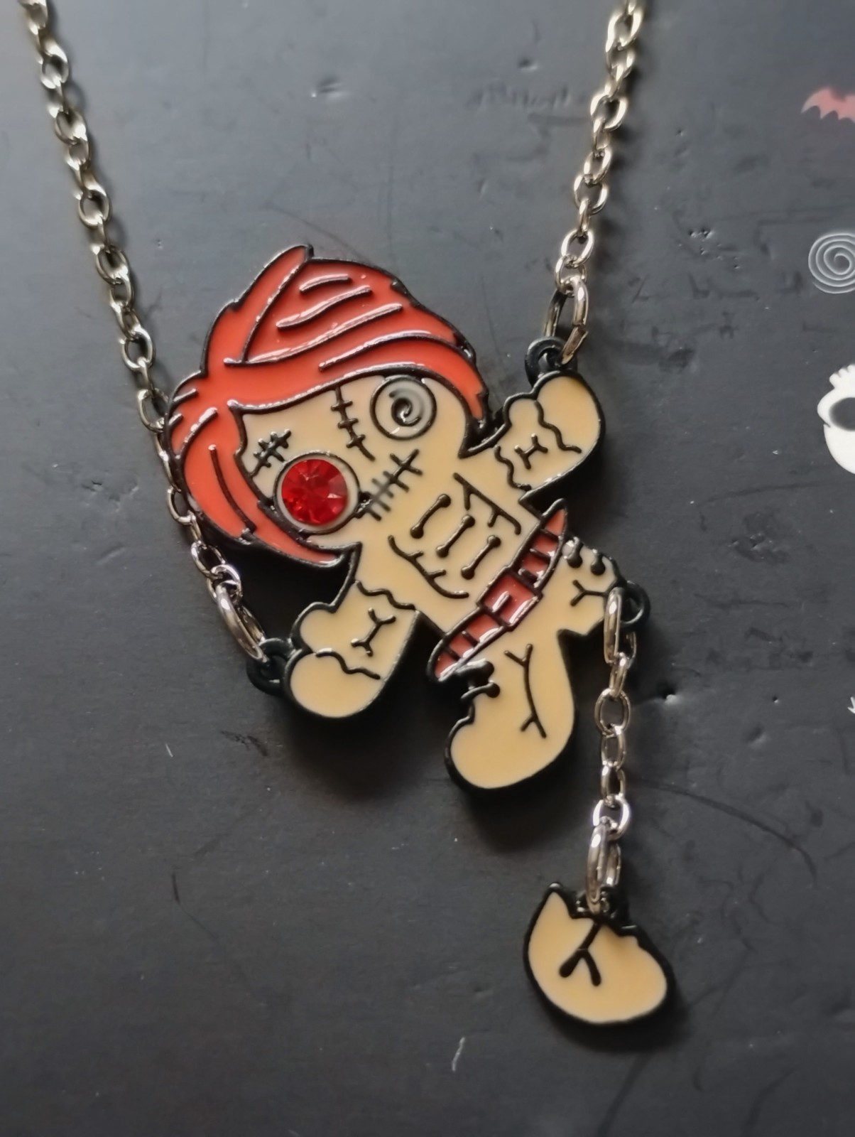 Hot Topic Merry Gothmas Gingerbread Man Necklace New Goth Emo Christmas