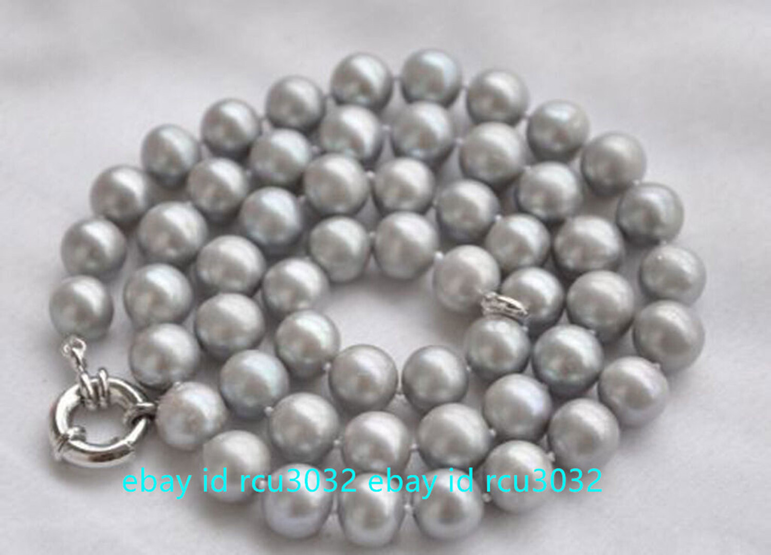 7-8mm 8-9mm Silver Natural Freshwater Cultured Pearl Necklace 14-48 inches