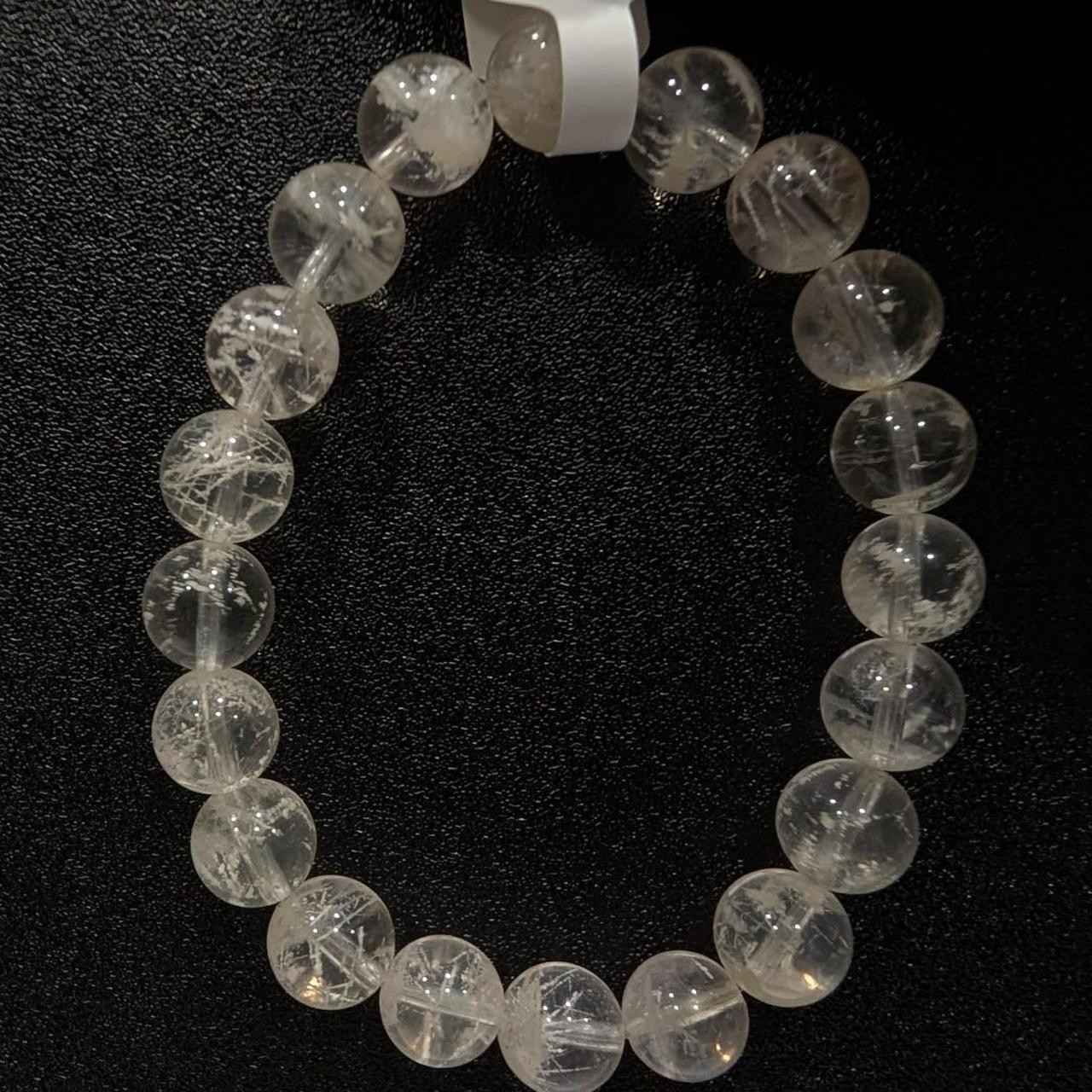 8mm+ Snowflake Phantom Garden Quartz Bracelet *ON SALE: see description