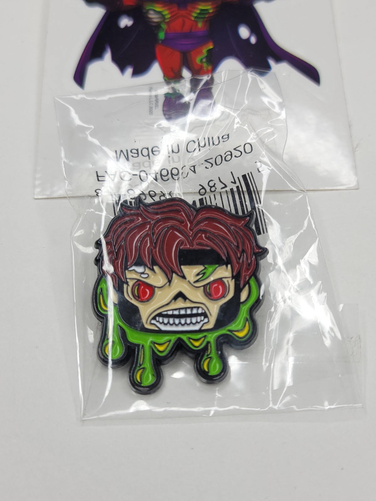 Zombie Gambit Funko Pop Enamel Pin w/ Zombie Magneto Sticker