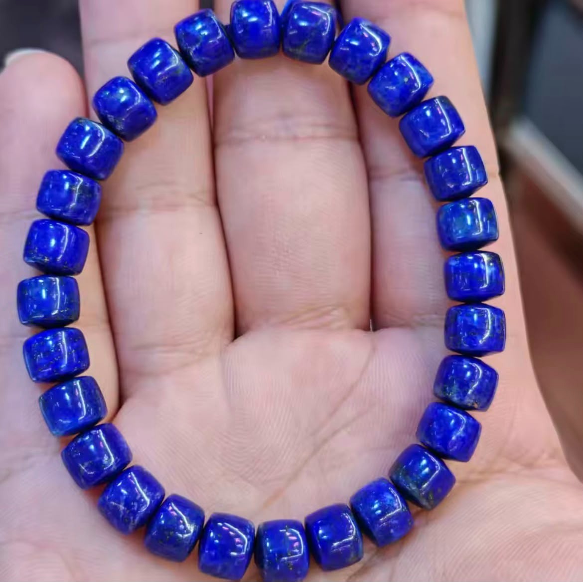 1PC Natural AAA Lapis Lazuli Smooth Square Beads Loose Beads DIY Jewelry Afghan
