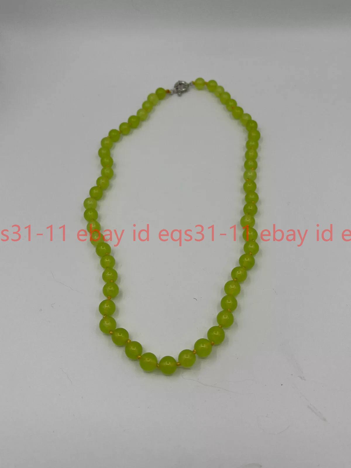 Natural Green Peridot Gemstone Round Beaded Necklace 8mm 16-28 Inch