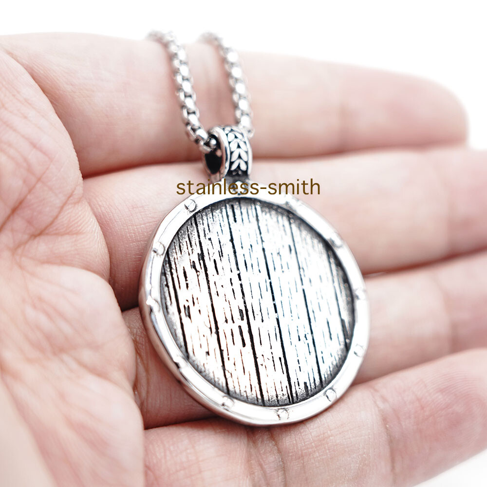Mens Nordic Viking Amulet Shield Pendant Necklace Stainless Steel For Men Chain