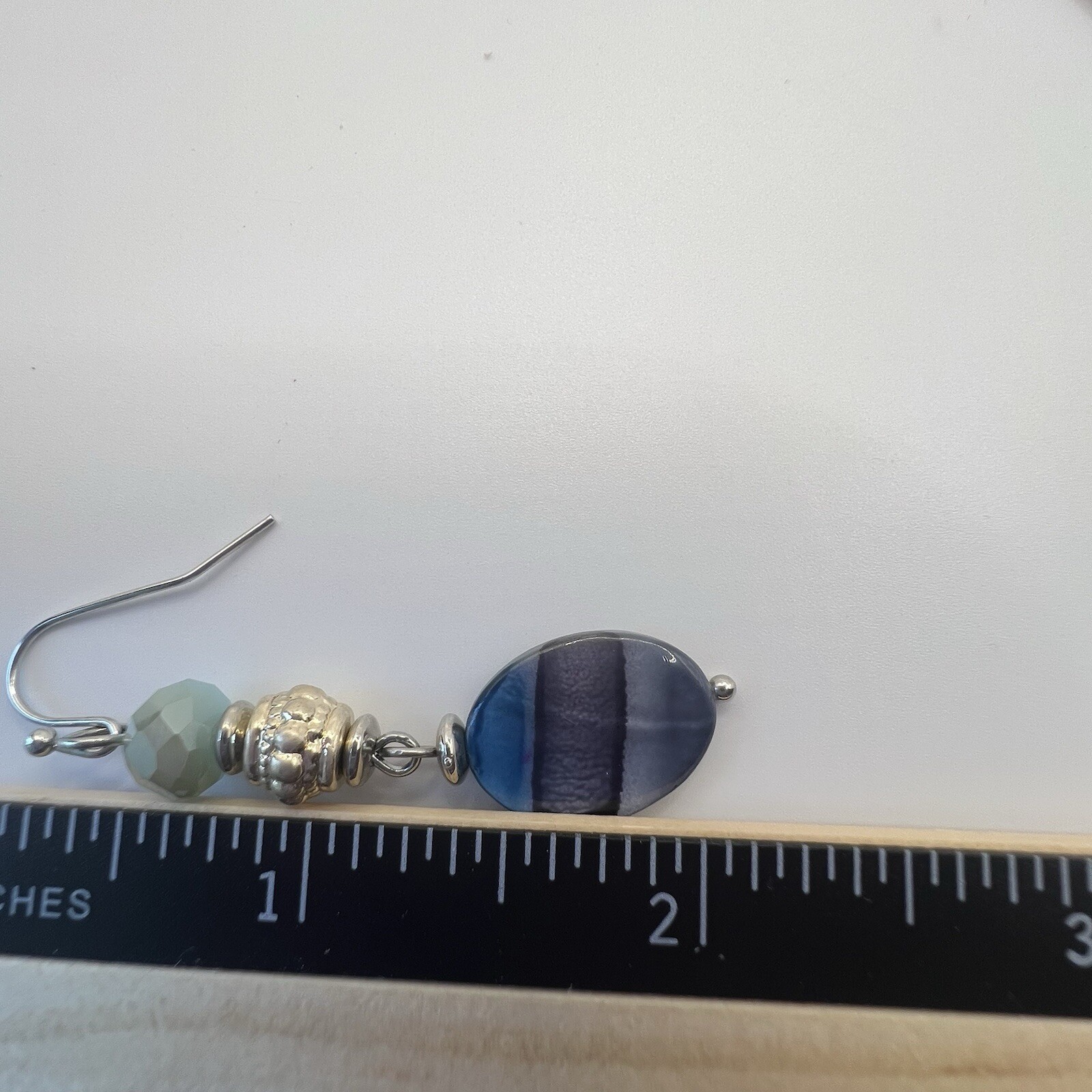 KIM ROGERS Drop/Dangle Stone/Colors Turquoise/Blues Statement Earrings Lot Of 2