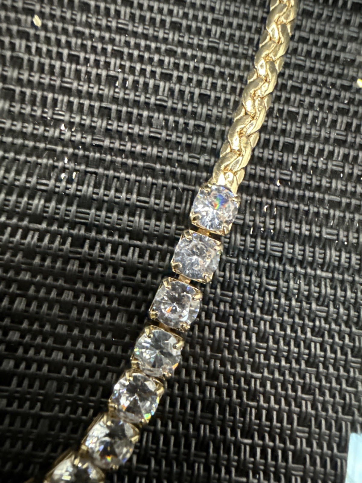 Vince Camuto Cubic Zirconia Tennis Strand Statement Necklace Adjustable 18–20”