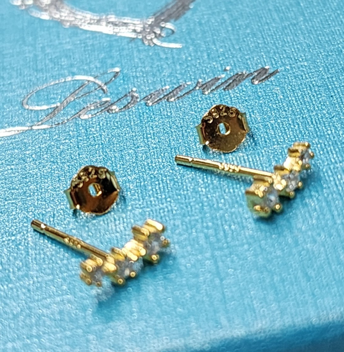 Leswin 18K Gold Plated Minimalist Earring Set 8mm, 11mm, 17mm