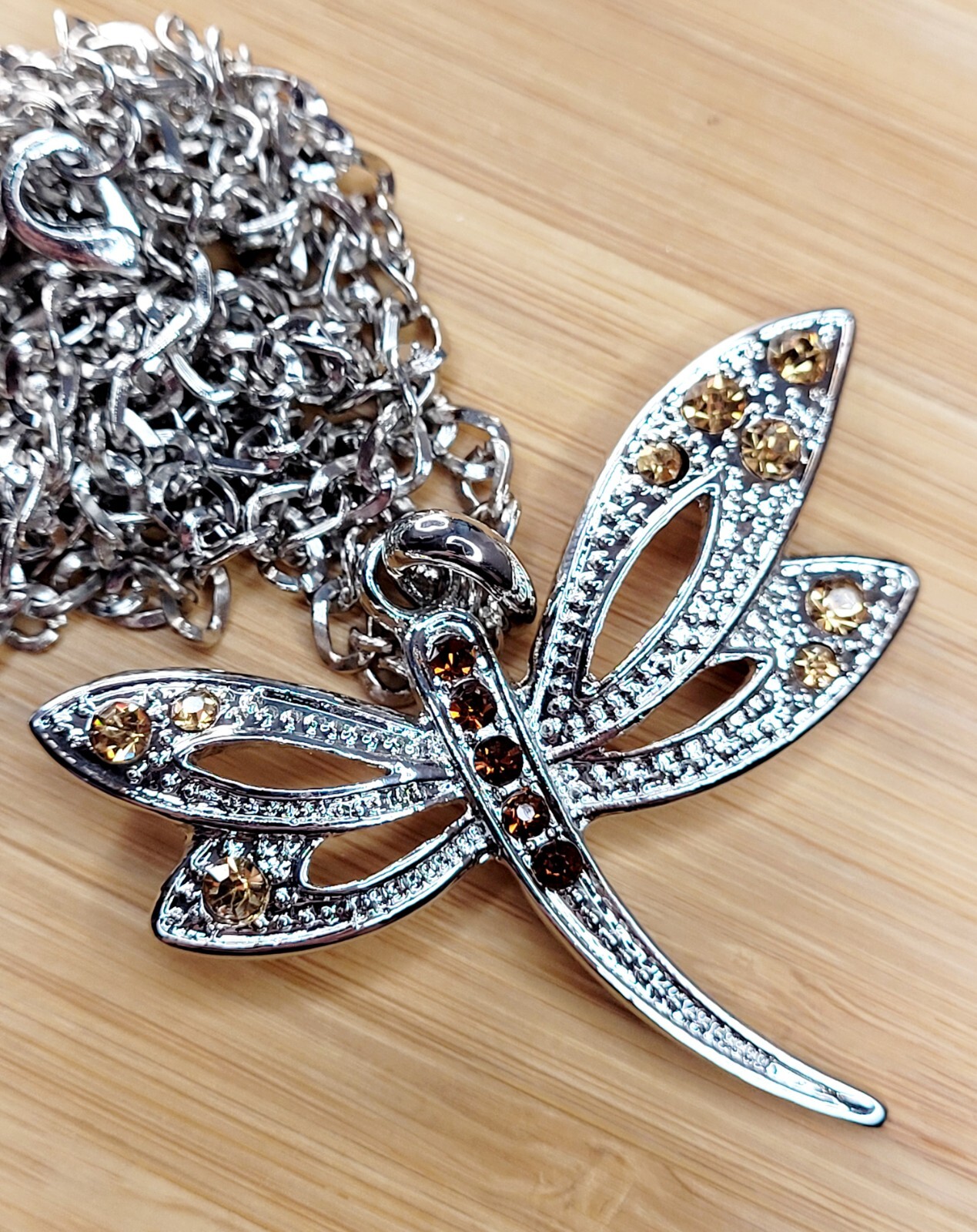 DRAGONFLY Pendant Vintage NECKLACE with Gift Bag, BRAND NEW !