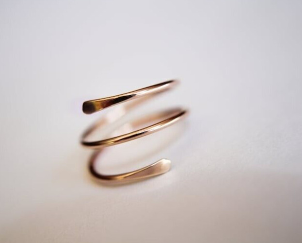 Adjustable Solid Brass Ring Band Ring Gift For Mother Handmade Ring B244