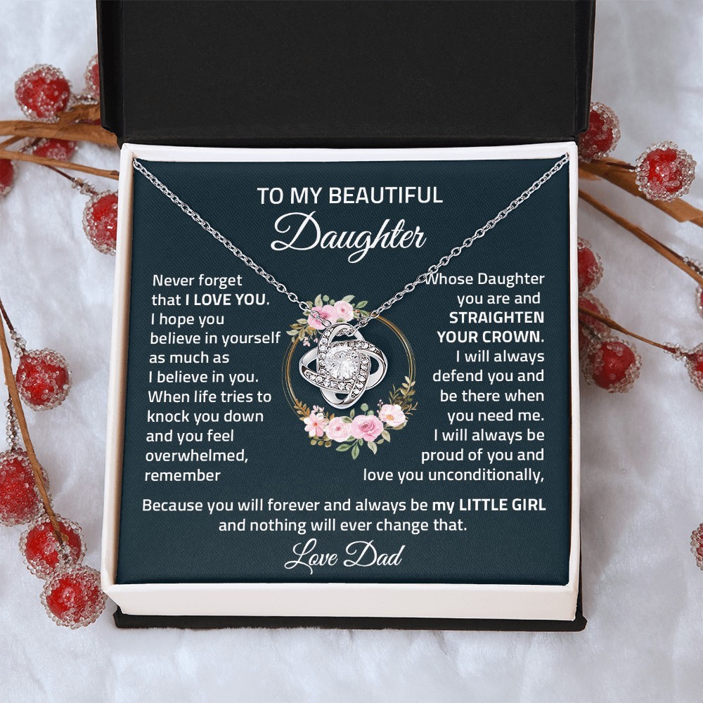 To My BeautifuDaughter Necklace, Daughter Birthday Graduation Necklace Jewelry