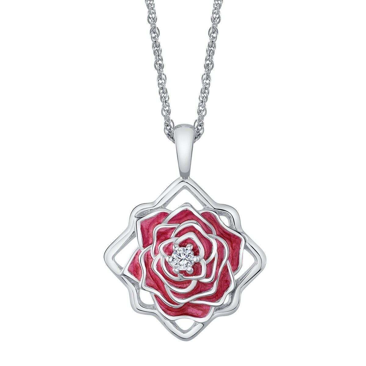 Disney X RockLove NEW ‘Beauty and Beast’ Belle Keepsake Necklace Sterling Silver