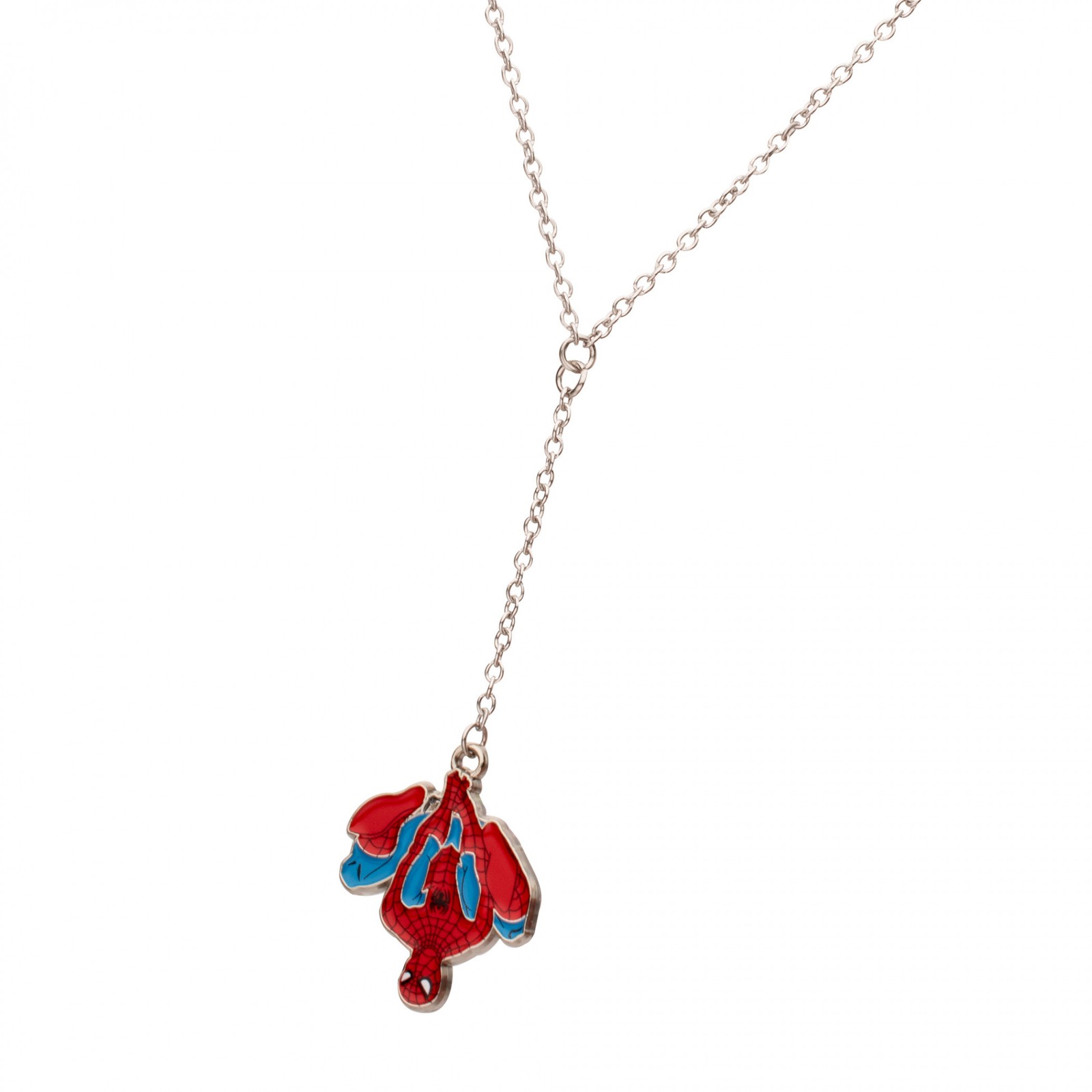 Spider-Man Upside-Down Dangling Necklace Red