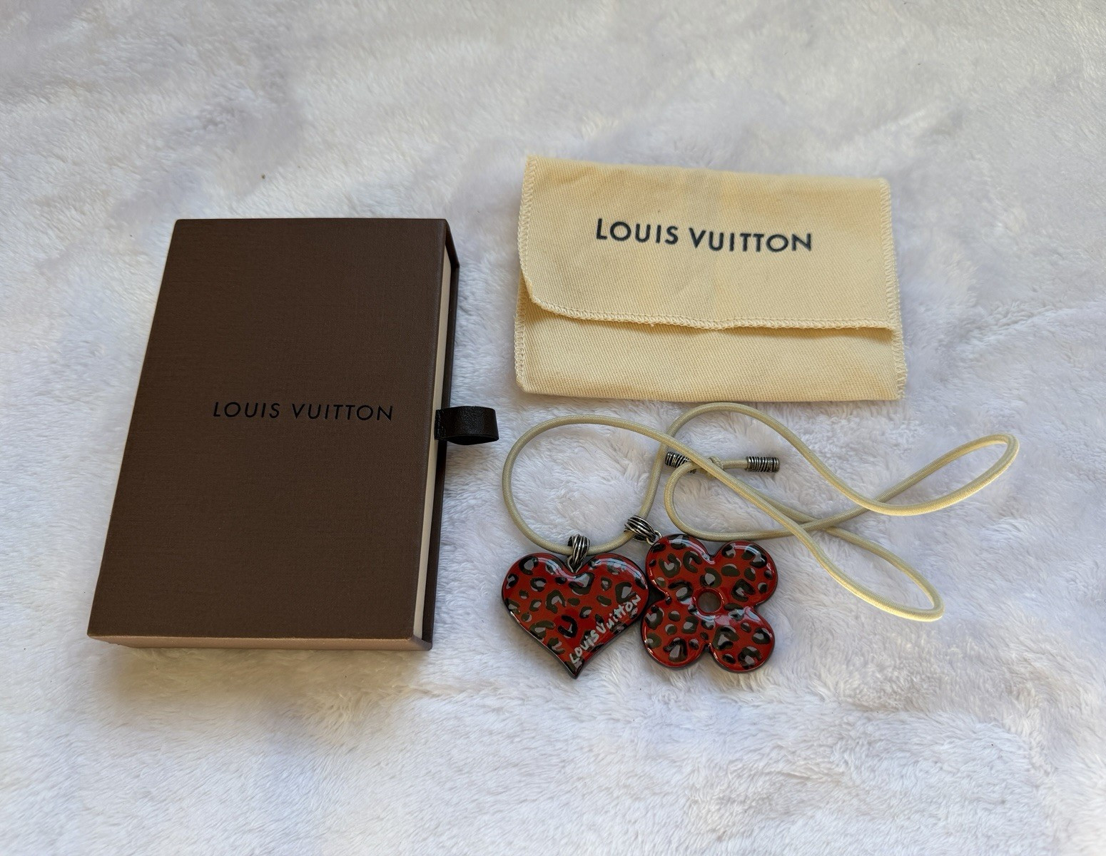 Louis Vuitton Red Stephen Sprouse Leoprad Print Painted Necklace