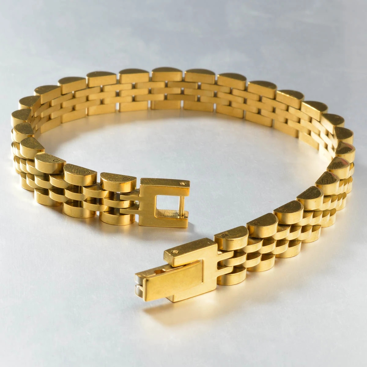1PC Men’s and Women’s Stainless Steel Bracelet 8mm Wide Strap Design Simple