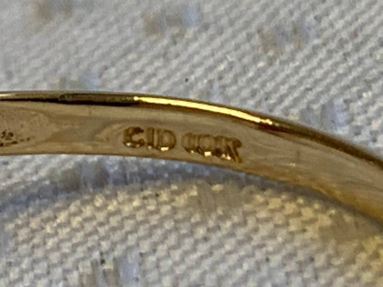 10K Yellow Gold Ring 1.62g Fine Jewelry Size 7 Band Ruby & Clear Color *READ*