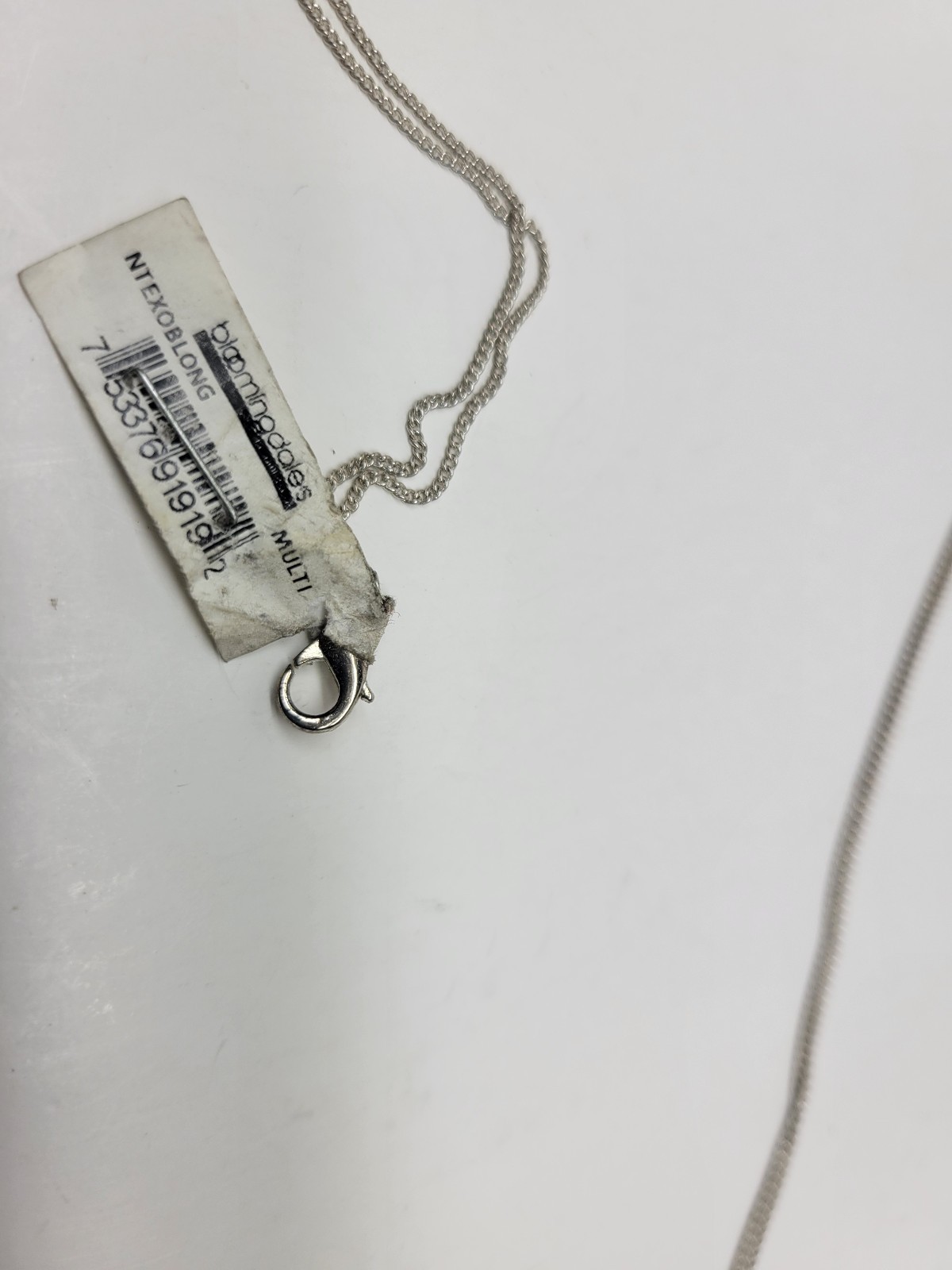 Bloomingdales Silver Tone Two Chain Strand Necklace w/ Pendant – New with Tags