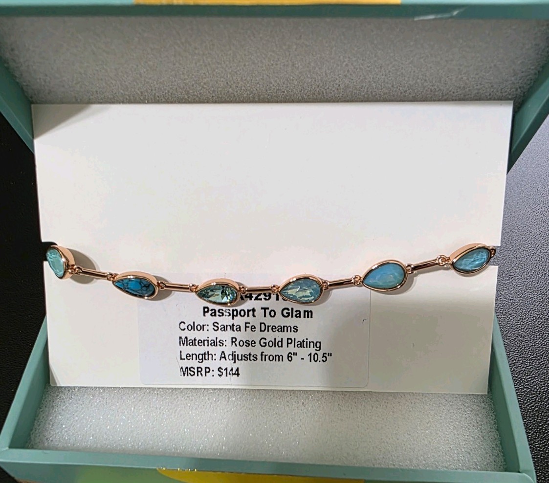 Passport To Glam Santa Fe Dreams Rose Gold Plated Jewel Candy Bracelet