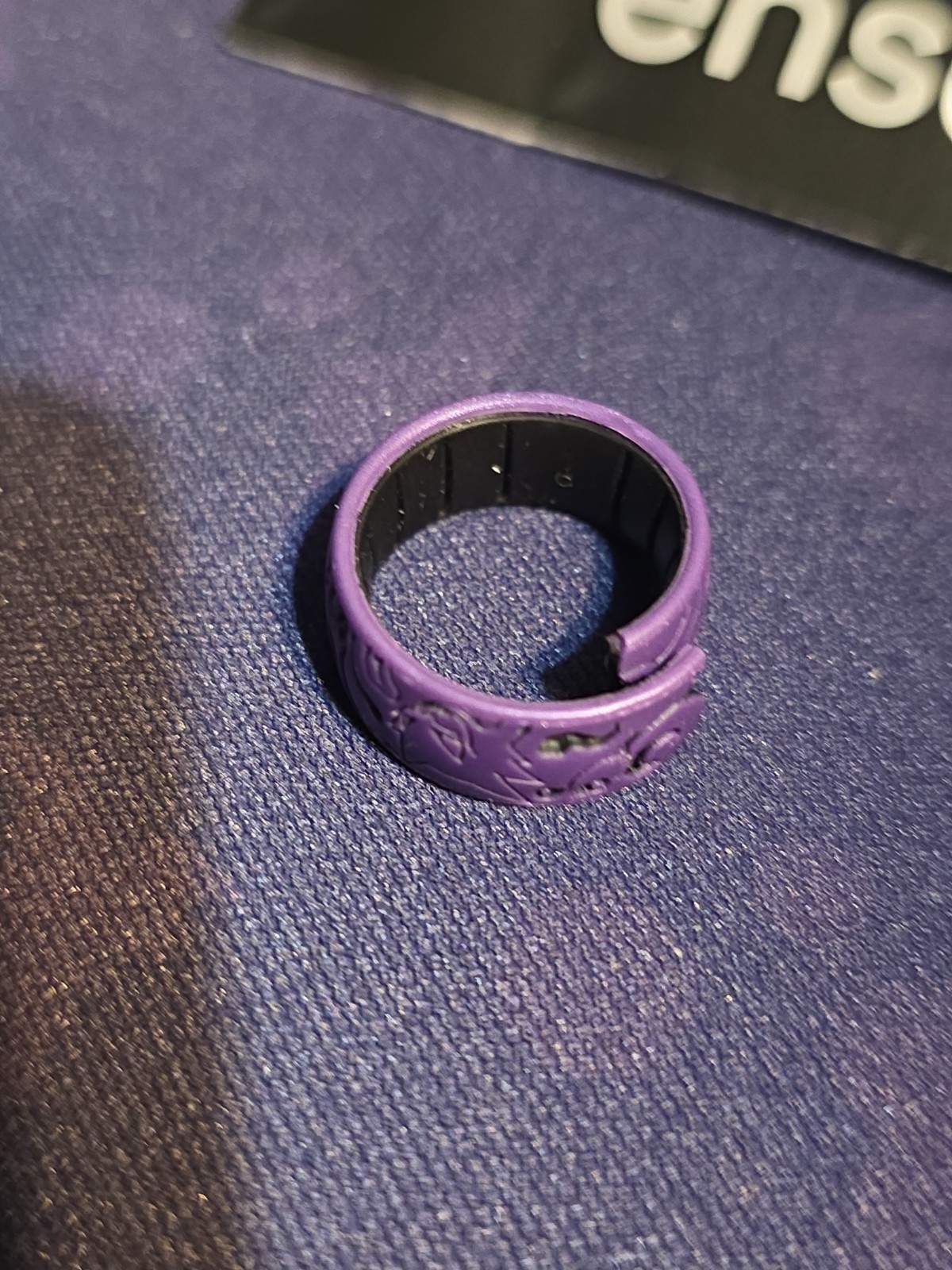 Enso x Pokemon Gengar Gastly Haunter Purple Silicone Ring Size 6 (Ripped)