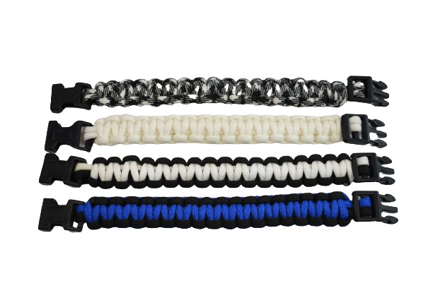 Paracord Survival Bracelet 9 In. Emergency Outdoor Multifunction Wristband Cuff