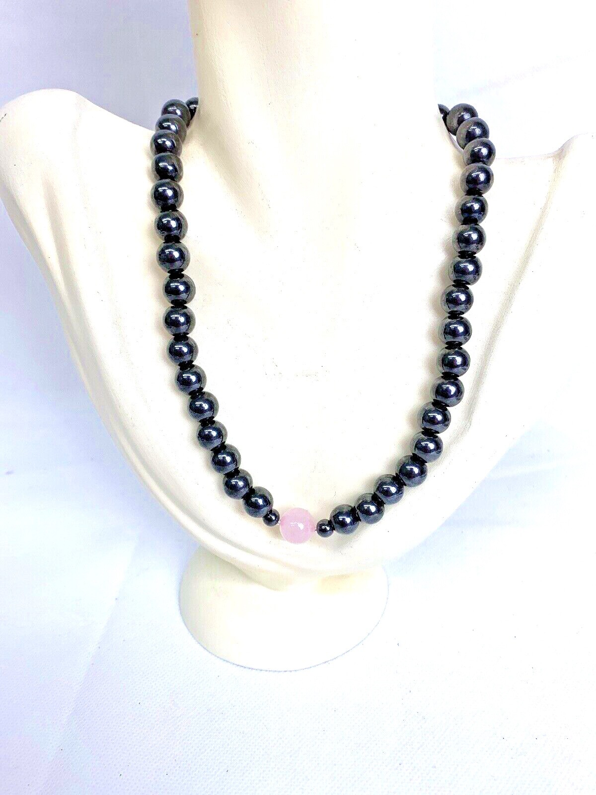 10MM Black Magnetic Hematite Health Care Necklace.Hematite,Jade, Pearl, Pink, FS