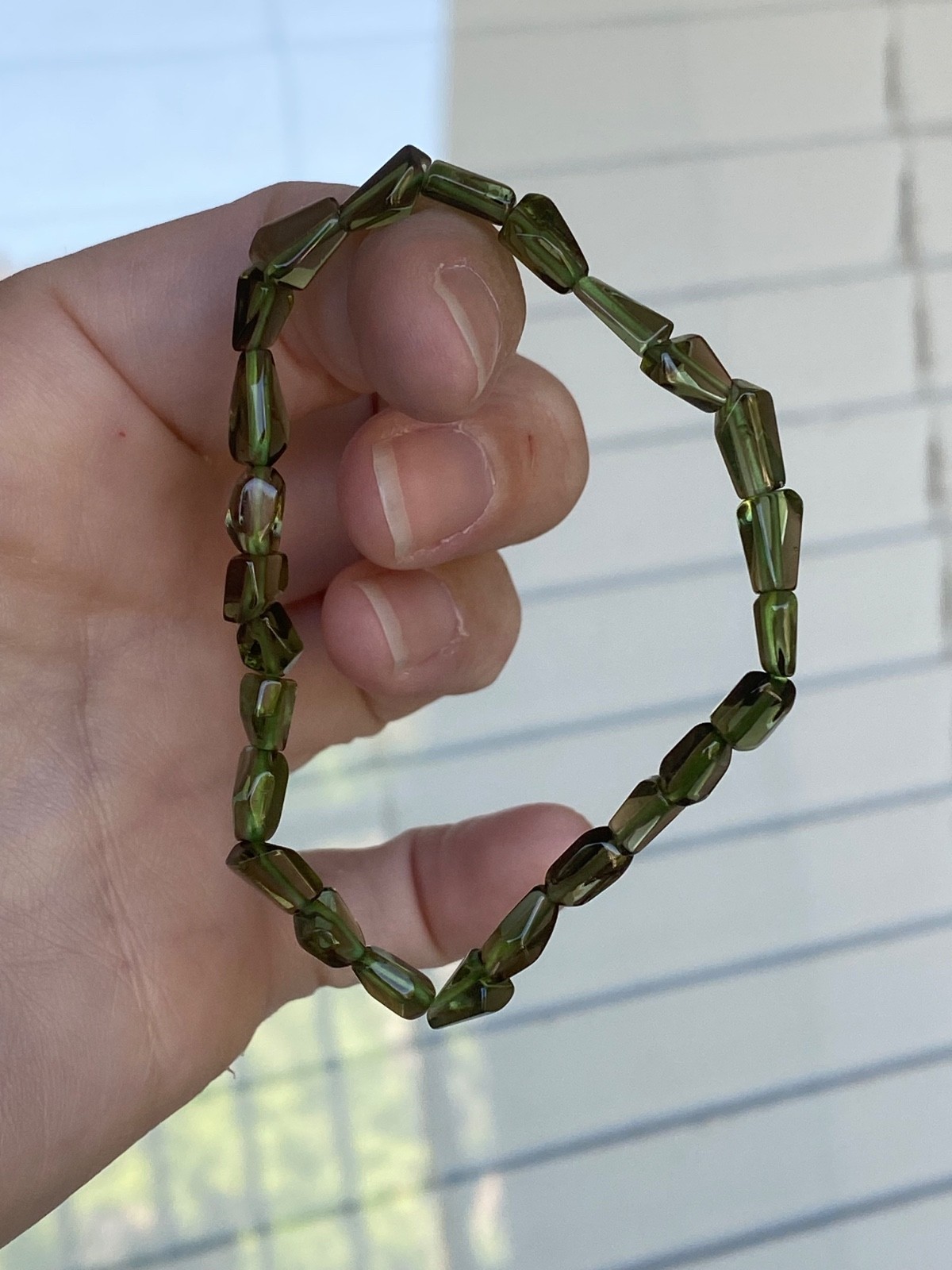 Certified Natural Moldavite Bracelet | Freeform Czech Moldavite | Approx. 5mm