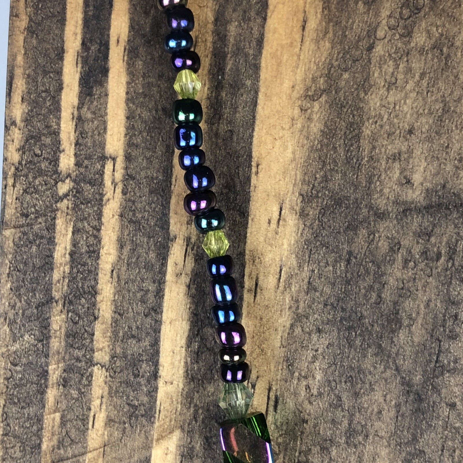 Green Multicolor Pendant Beaded Fashion Necklace