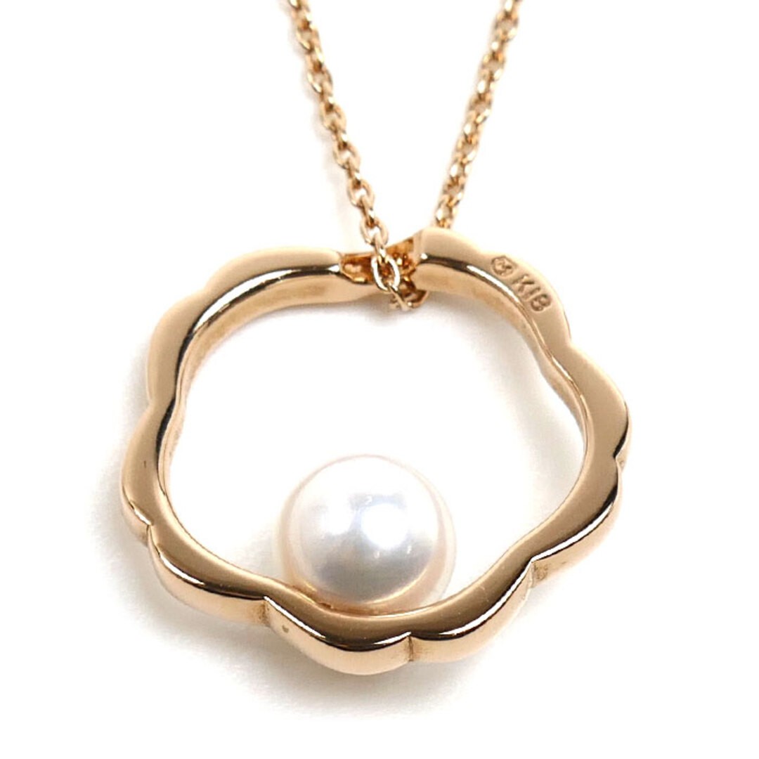 Mikimoto K18PG Pink Gold Necklace Pp-20620i Pearl About 6.5mm 5.1g Used KOER-0