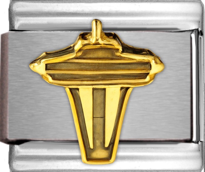 Seattle Space Needle Enamel 9mm Italian Charm Bracelet Link Travel Landmark Bay