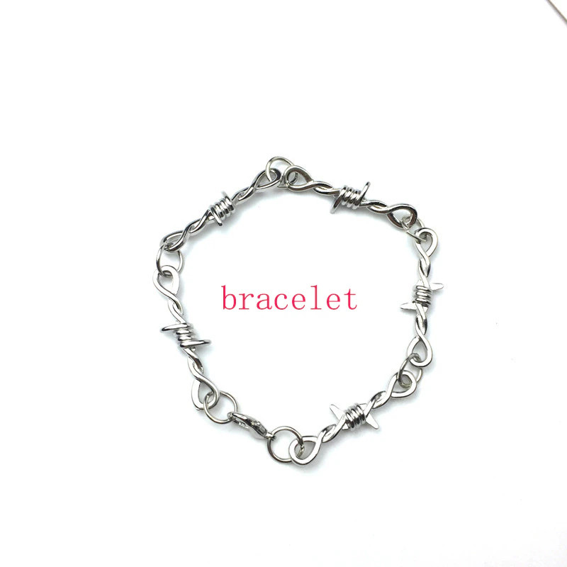 Steel Barbed Wired Silver Bracelet 97-3