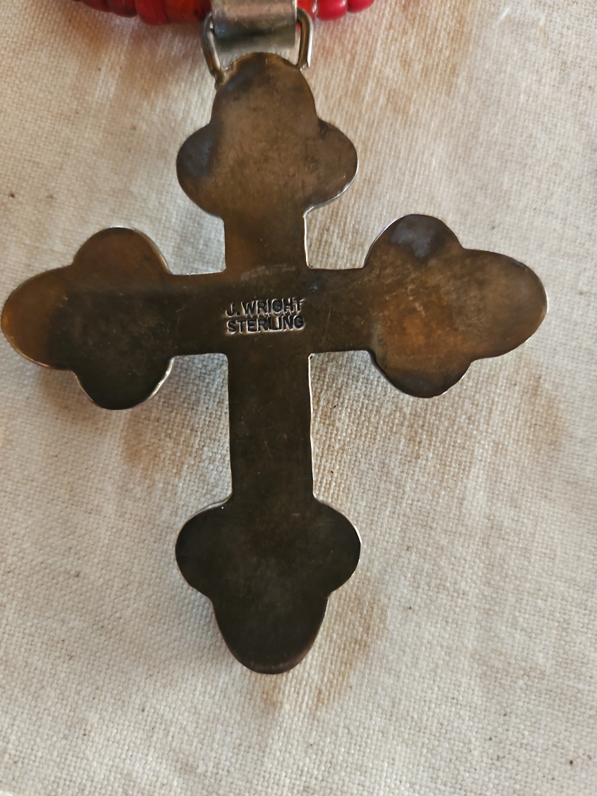 J.Wright Cross Beaded Necklace