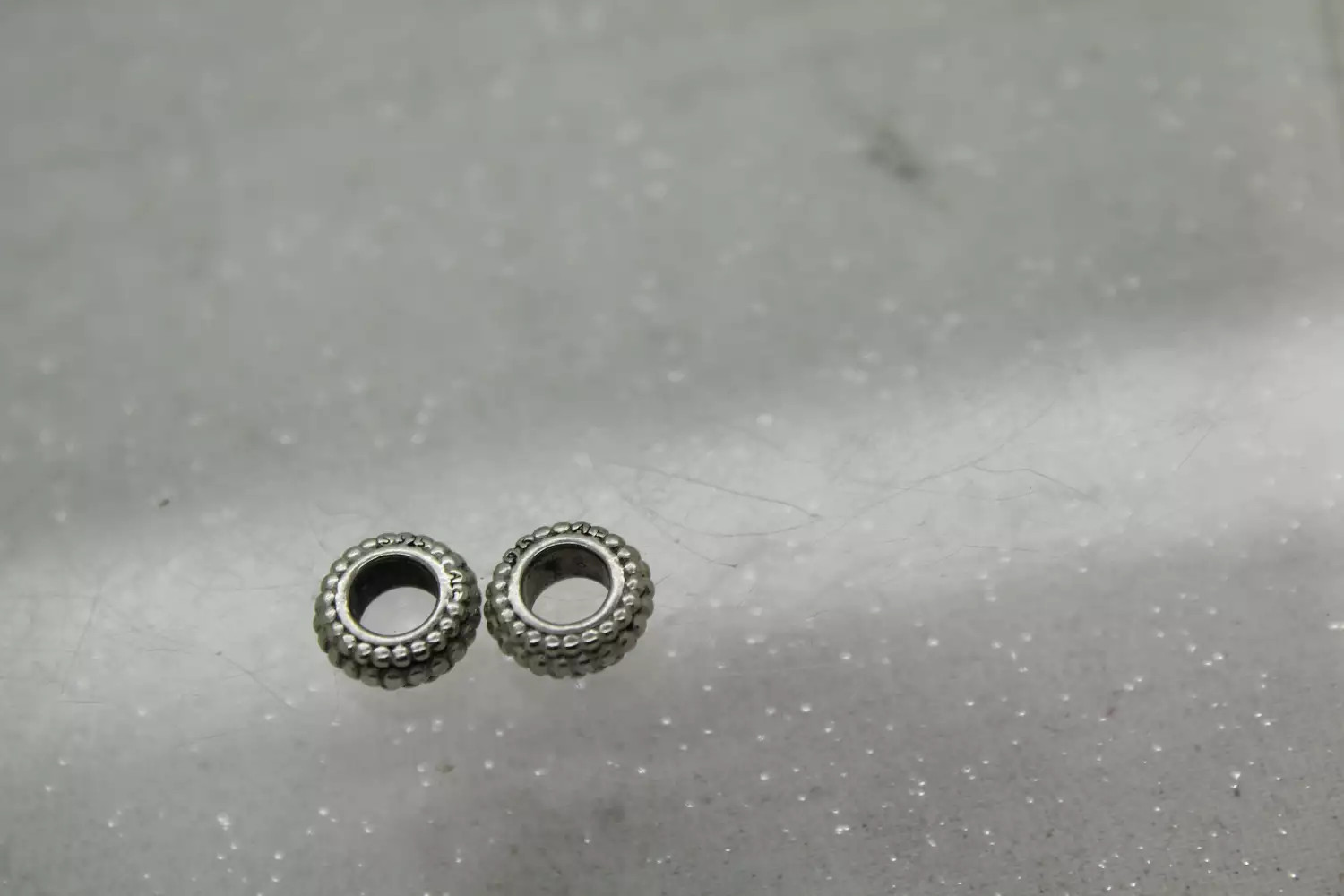 PANDORA ALE .925 S.S. RETIRED SILVER TIRE SPACER charms set of 2