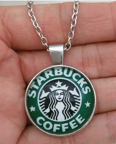 COFFEE STARBUCKS DRINK CUP pendant 22″ Sterling Silver 925 necklace female men