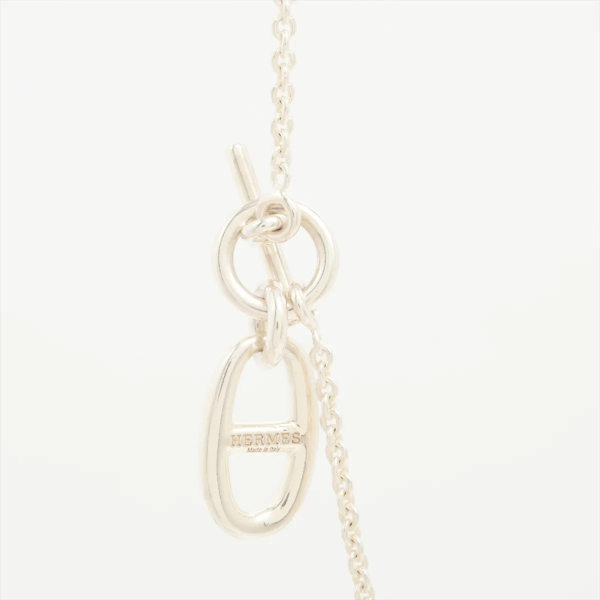 Hermès Chaîne d’Ancre Amulet Necklace 925 9.1g Silver