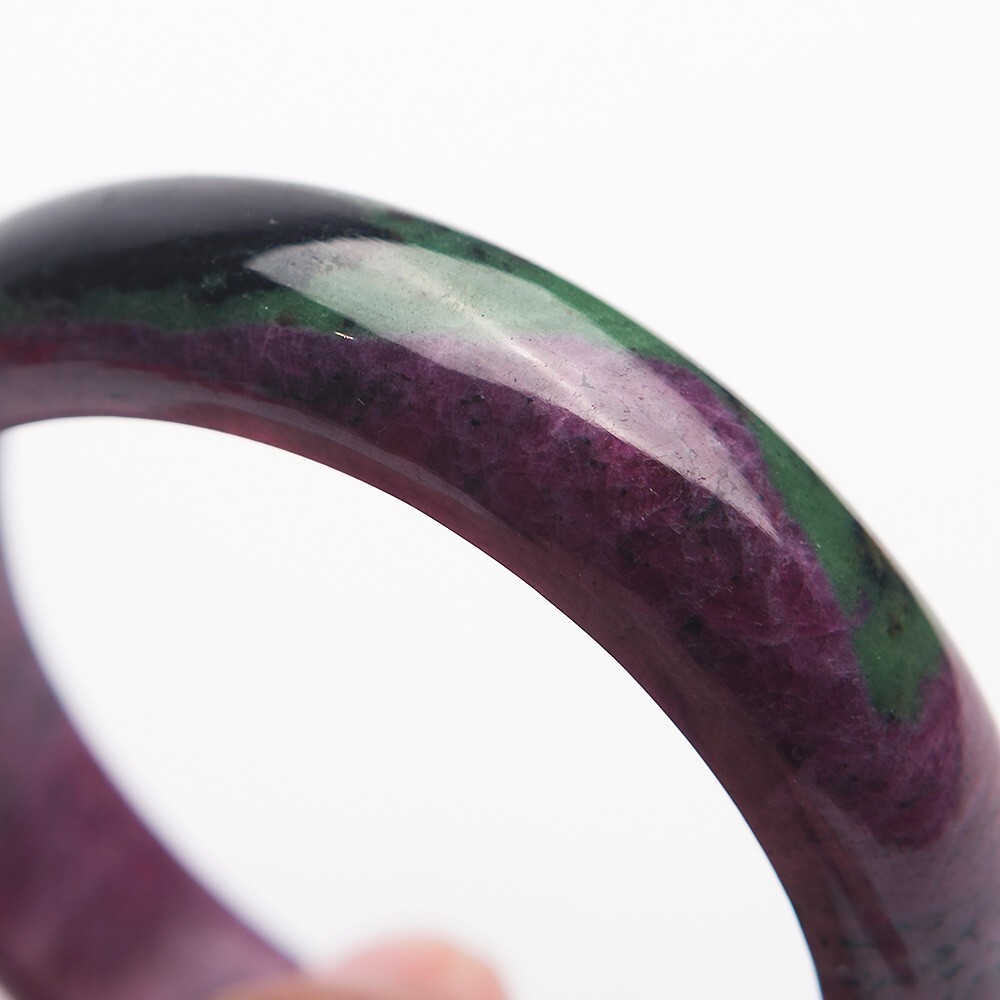 Natural Red Green Ruby Zoisite Bangle Bracelets Bangle Inner Diameter 59mm