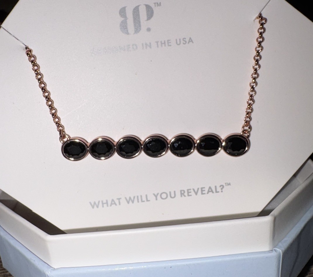 Bomb Party *The Trace That Sparked* Black Onyx CZ On Rose Gold NK46198