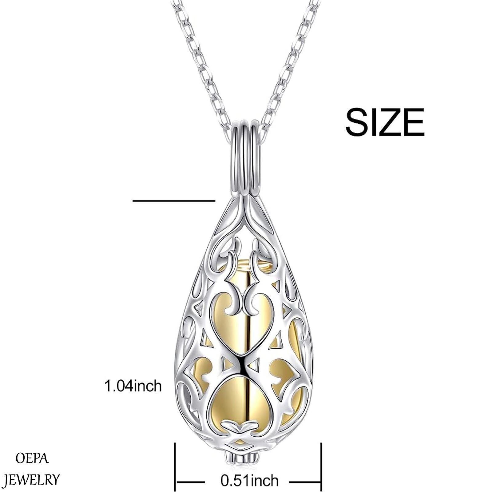 Cremation Urn Memorial Pendant Necklace Keepsake Jewelry for Ashes Necklace