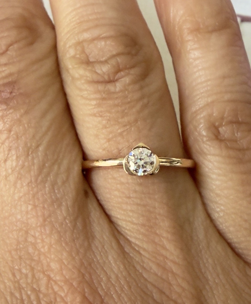 Pandora Talisman Lab-Grown Diamond Heart 0.25 ct TW, 14k Gold Ring Size 50