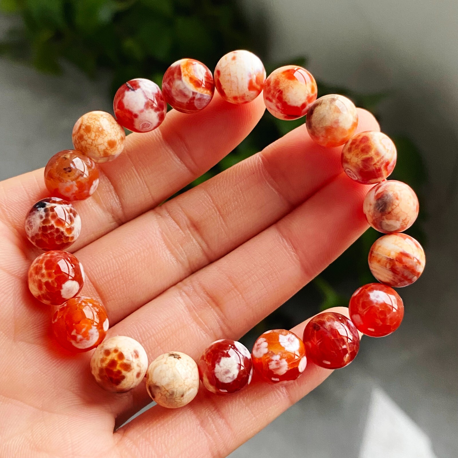 10mm Natural Red Gobi Agate Eyes Agate/stone Madagascar Beads Bracelet C1561