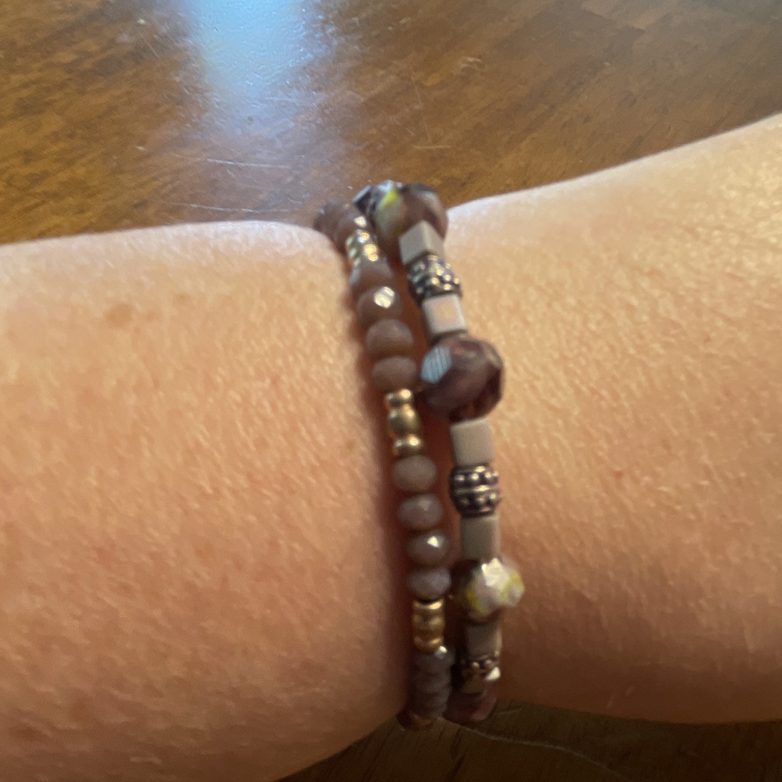 Alex and Ani Bracelets Set Of 2 Stackable Purple