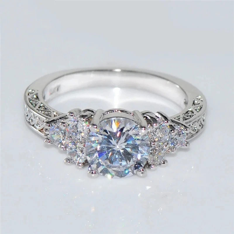 Women’s Stainless Steel Aaa Cz Engagement Anniversary Ring Size ,6,7,8,9,10