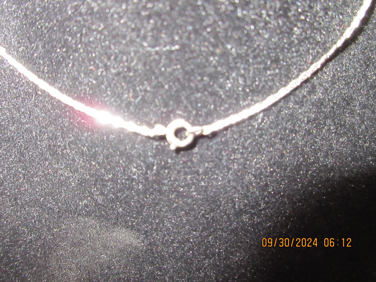 STERLING RHODIUM FINISH~HAND SET STONES~3 PIECE~NECKLACE & SCREWBACKS~17 1/2″