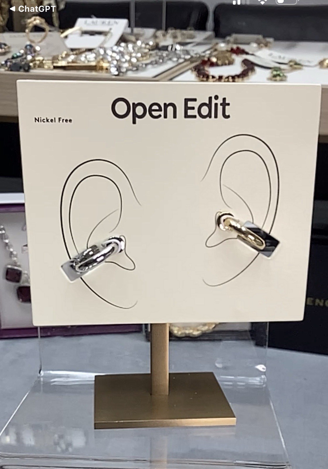 OPEN EDIT Ear Cuff Hoops Shiny Silver Gold Rhodium Nickel Free Earrings 3/4″ NEW