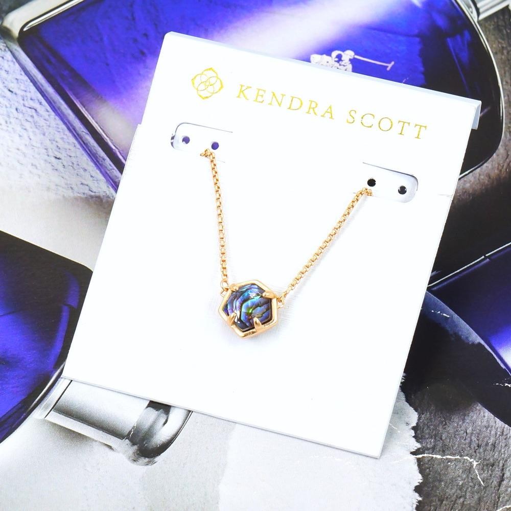 Clearance! NWOT Kendra Scott Jaxon Abalone Necklace Rose Gold Tone