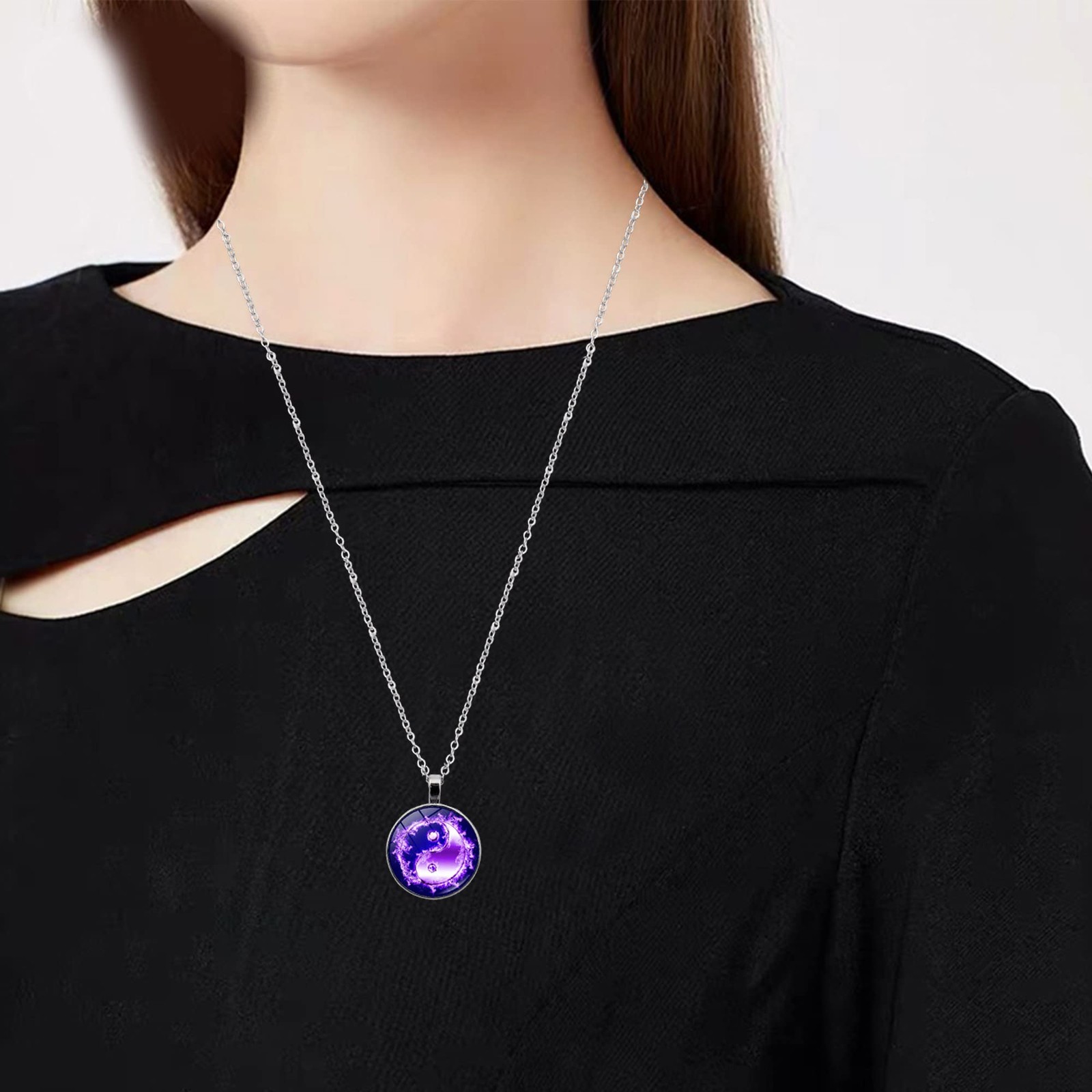 Yin Yang Pendant Necklace Chinese Philosophy Taoist Symbol Talisman Taichi Yo…