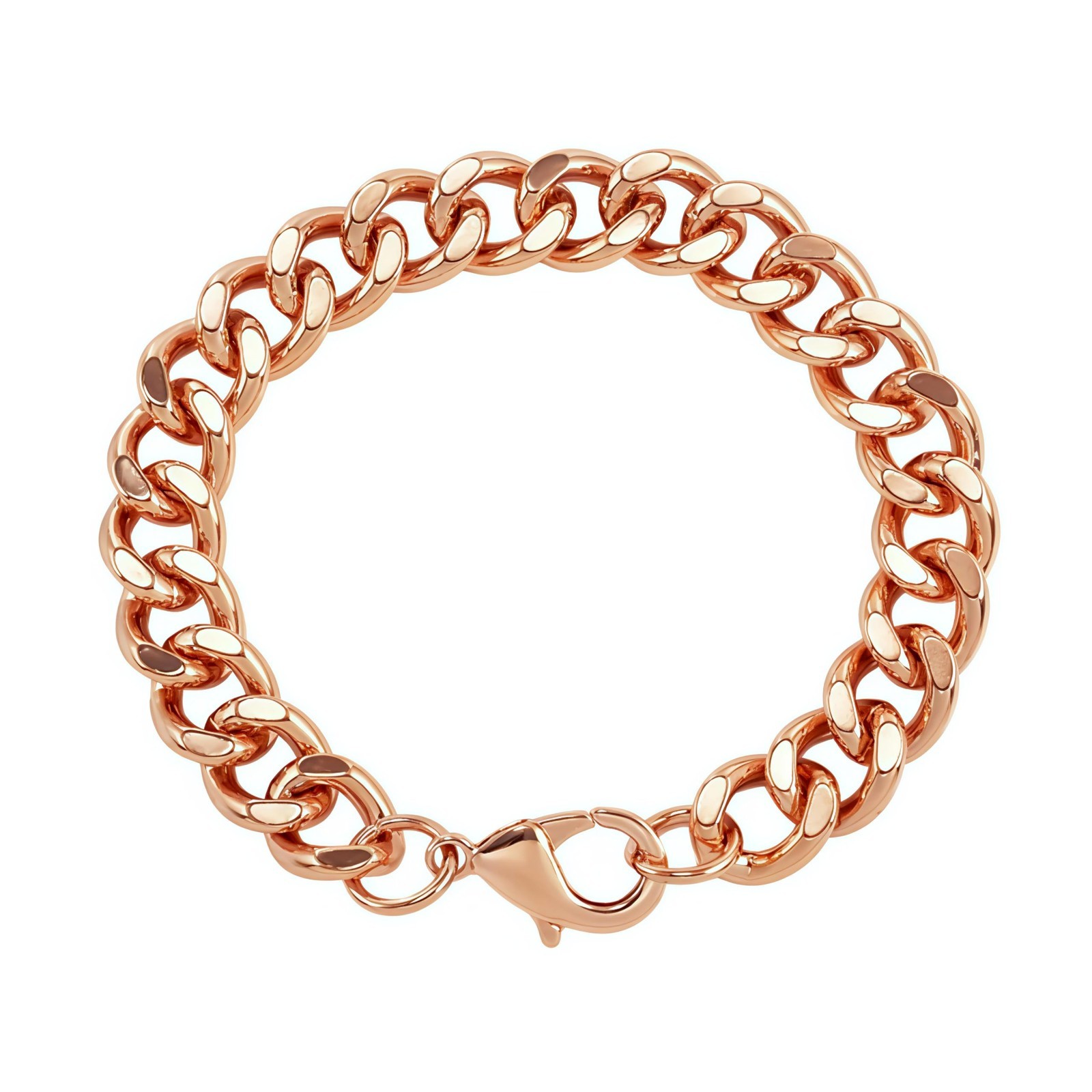 Men’s Pure Copper Chunky Bracelet – 9″ Non-Tarnish Cuban Link Wrist Chain Gift