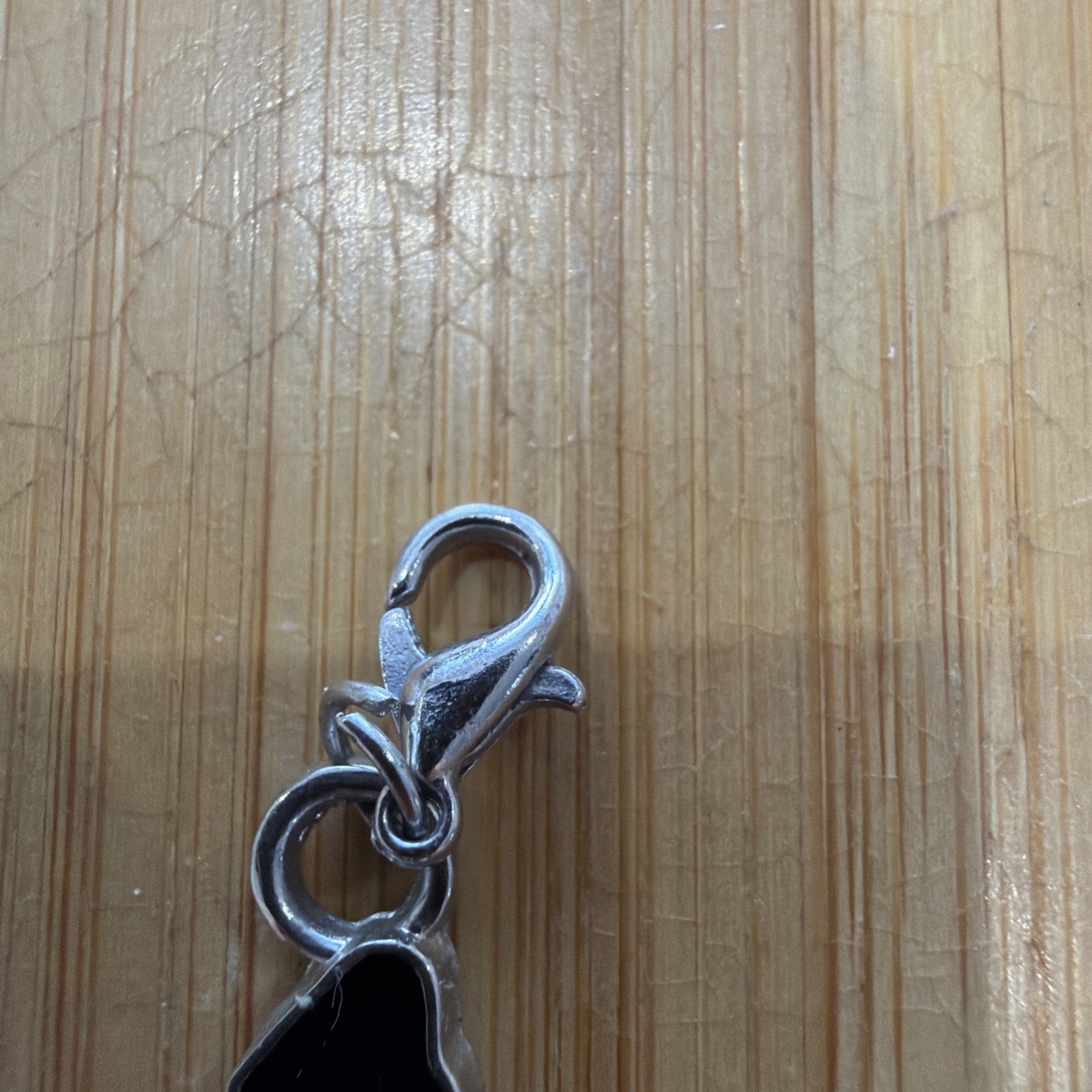 Black and White – Enamel – Guitar Silver tone – Lobster Hook – Dangle Charm